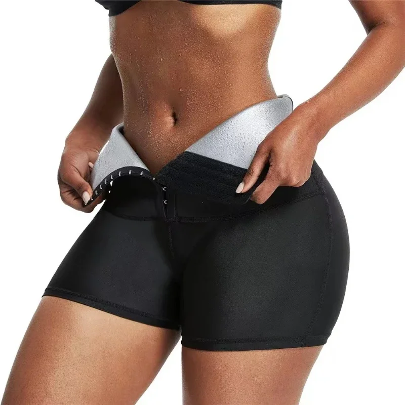 Sweat Sauna Pants Body Shaper Weight Loss Slimming Shorts Shapewear Women Waist Trainer Hot Thermo Sweat Pants Fitness