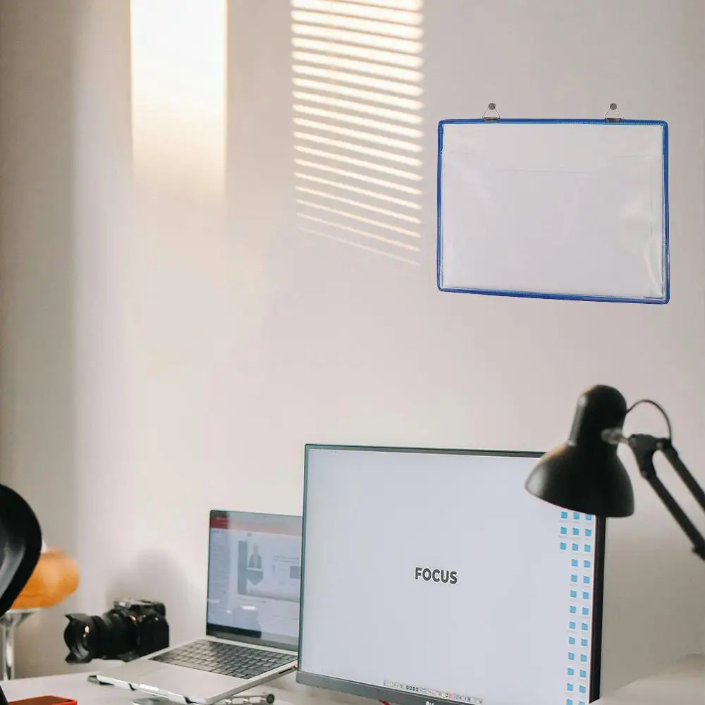 Wall Hanging A4 Receipt Organizer Waterproof Water Resist Document Storage Bag Transparent Plastic File Storage Case Student