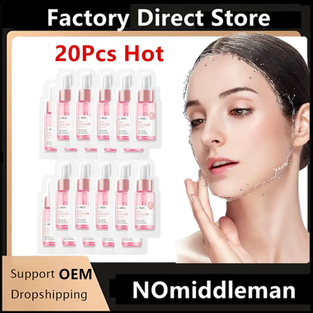 

20Pcs 1ml Serum Japan Essence Moisturizing Hyaluronic Acid Pure Brighten Skin Tone Face Serum Care Skin Facial Care Face Care