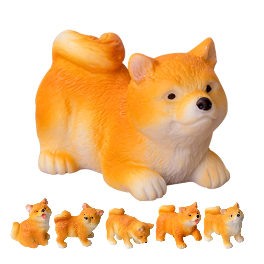 

6 Pcs Mini Decoration Resin Figurines Detailed Dogs Garden Indoor Outdoor Mini Animals Dog Resin Accessories