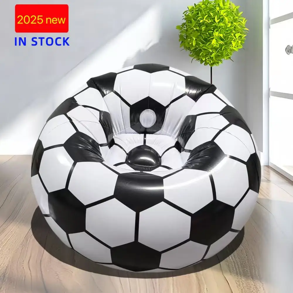 

Novelty New Inflatable Football Sofa Thicken PVC Lazy Chair Soccer Party Decorations Portable Foldable Hawaii Beach Lounge Chair