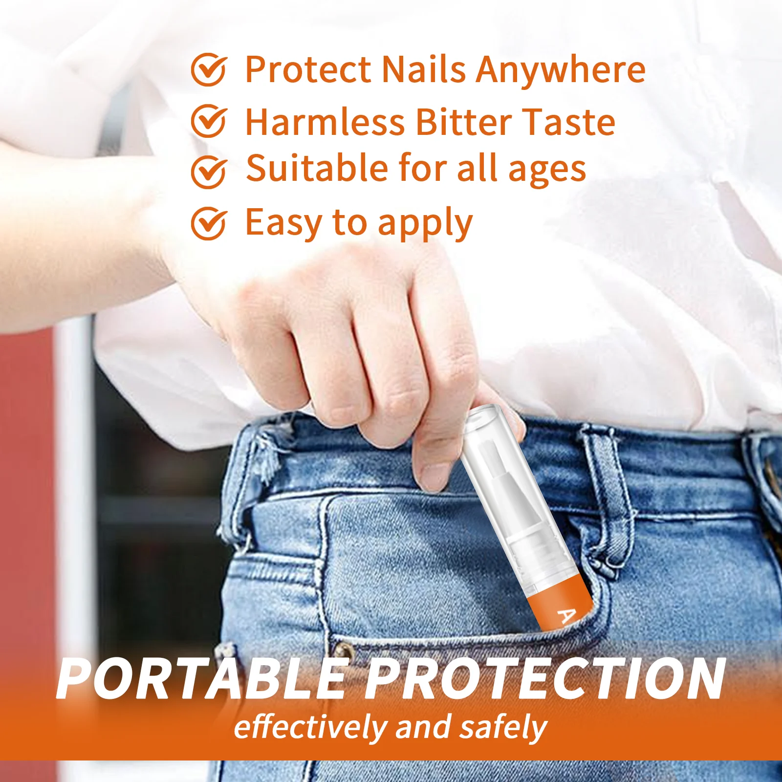 ปากกาป้องกันการกัดเล็บ 2ml – สูตรขมตามธรรมชาติ แห้งเร็ว ปลอดภัยสําหรับเด็กและผู้ใหญ่ น้ํายาดูแลเล็บแบบพกพา