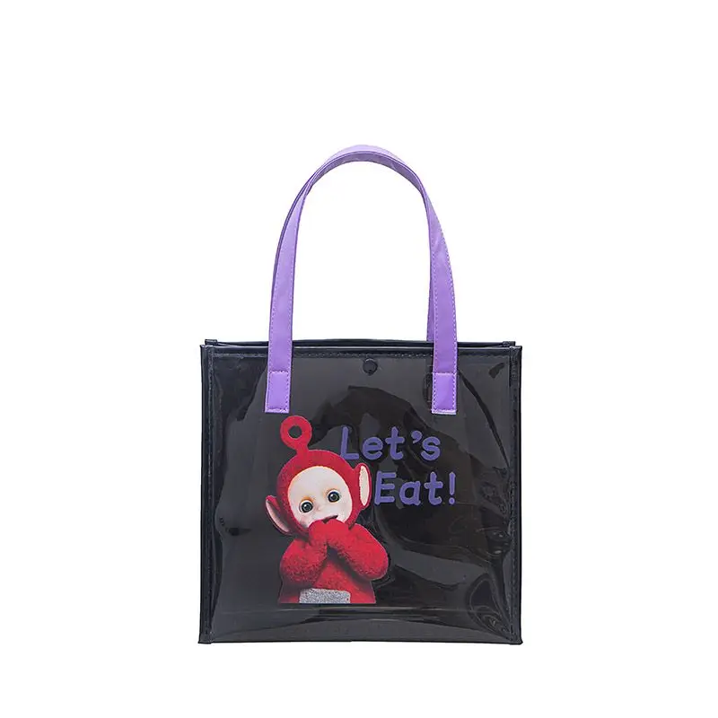 Hot Cartoon Teletubbies Series PVC Handbag Creativity Exquisite Cute Print Waterproof Large-capacity Gift Bag