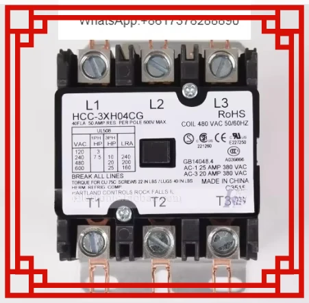 

480 В, 40 А HCC-3XH04CG Hartland Controls UL Американский трехфазный контактор переменного тока