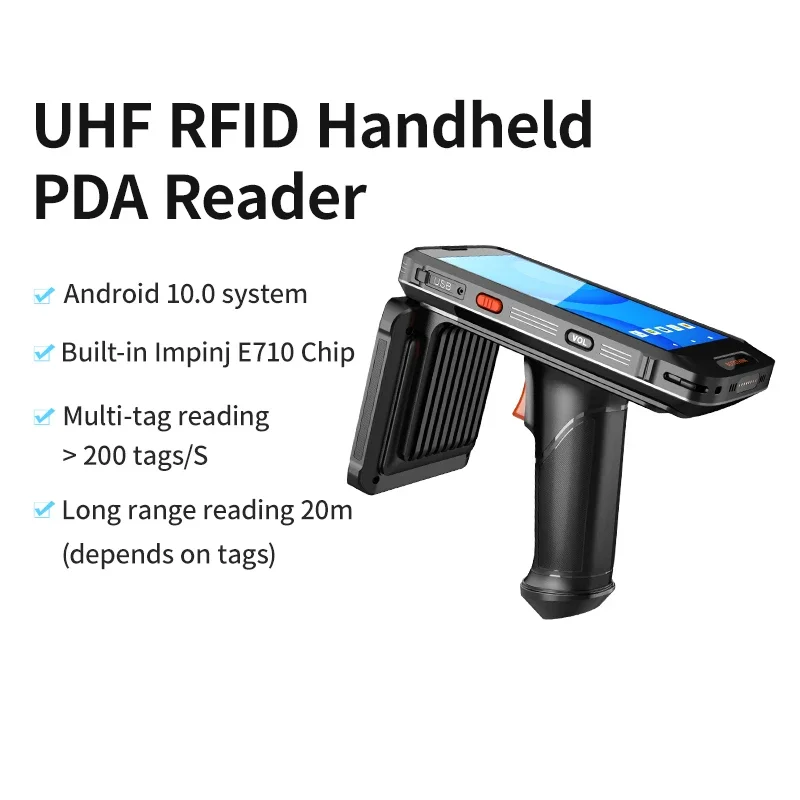 RFID Handheld Mobile Impinj E710 UHF RFID 860~960MHz 18000-6C Terminal Counting PDA Reader Scanner for Inventory Tags