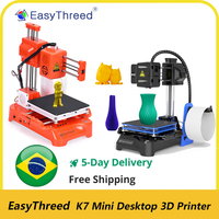 EasyThreed K7 Mini Desktop 3D Printer 100x100x100mm No Heated Bed One-Key Printing with TF Card PLA Sample Filament