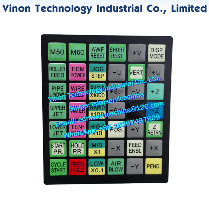 

Fanuc Robocut C400iA C400iB OiE Wire EDM наклейка на клавиатуру для обучения подвесной портативной коробки, панель клавиатуры EDM для Fanuc Robocut