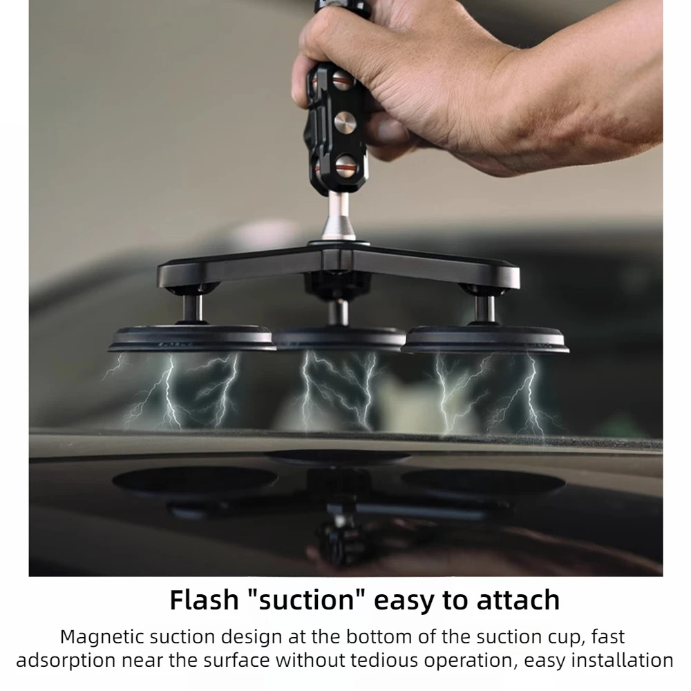 Car Magnetic Suction Cup Bracket Shooting Fixed Base for DJI GoPro 13 12 Insta360 Action5Pro External Sport Camera Accessories