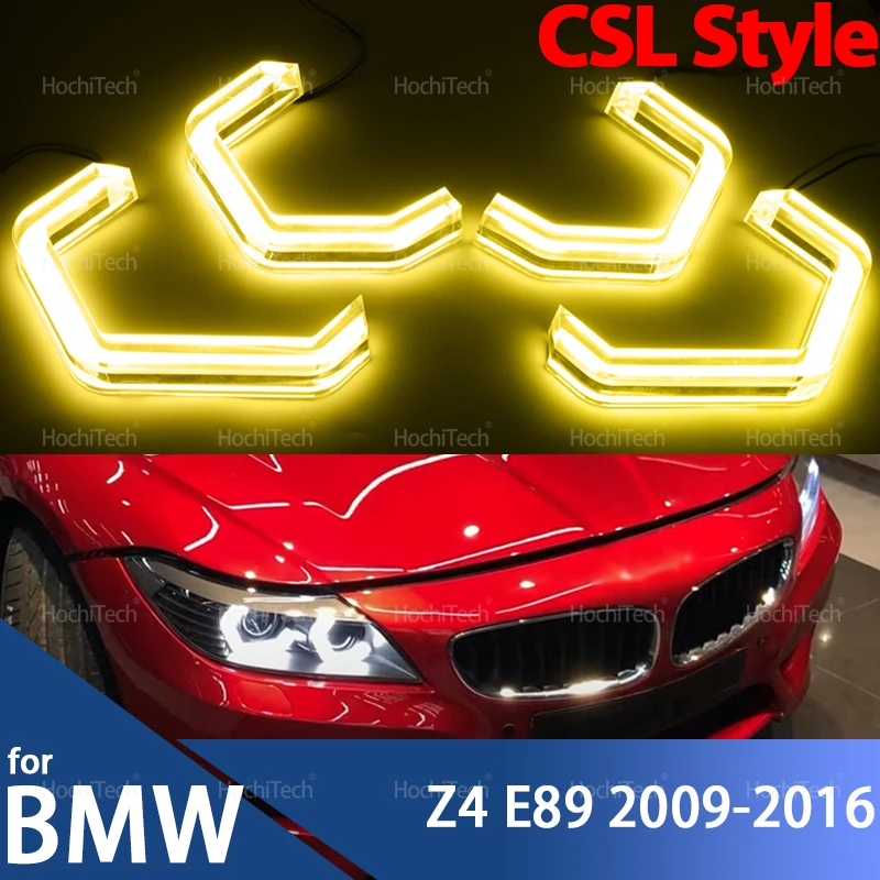 

Для BMW Z4 E89 SDrive18i 20i 23i 28i 30i 35i 2009-2016 Модернизация M4 Стиль Лимонно-желтый Белый Фара CSL Стиль Angel Eyes Kit