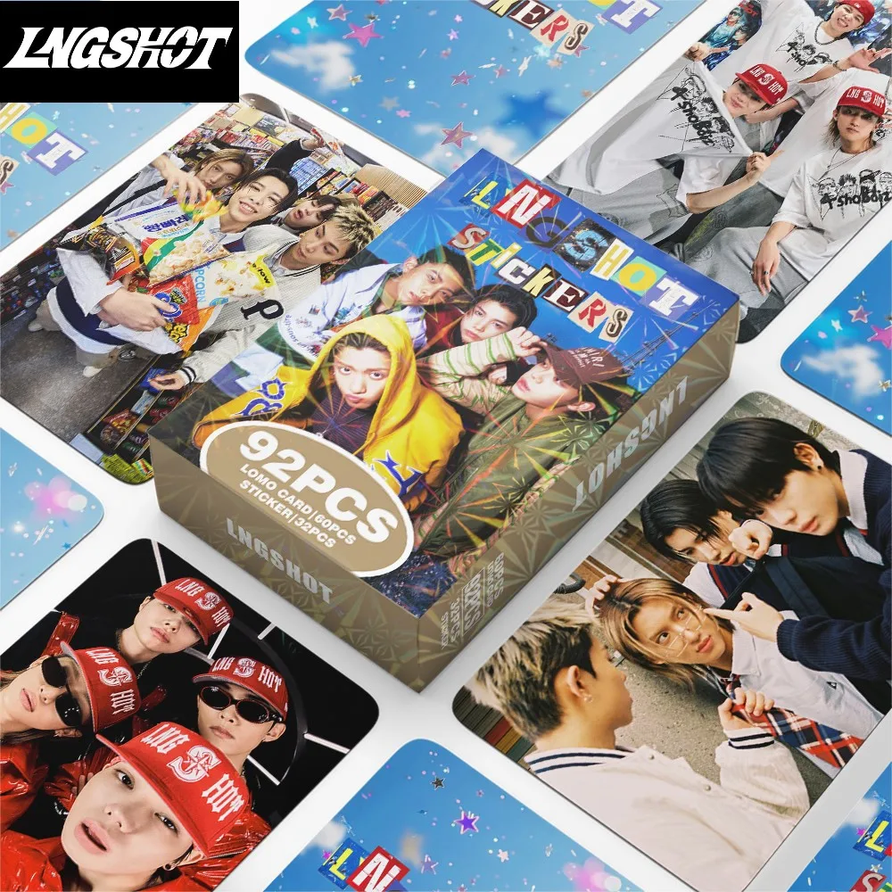 

60+32 шт./набор НОВЫЕ KPOP LNGSHOT фотокарточки и стикеры из дебютного альбома SHOT CALLERS (Охёль, Рёль, Луи, Уджин) LOMO-карточки для фанатской коллекции