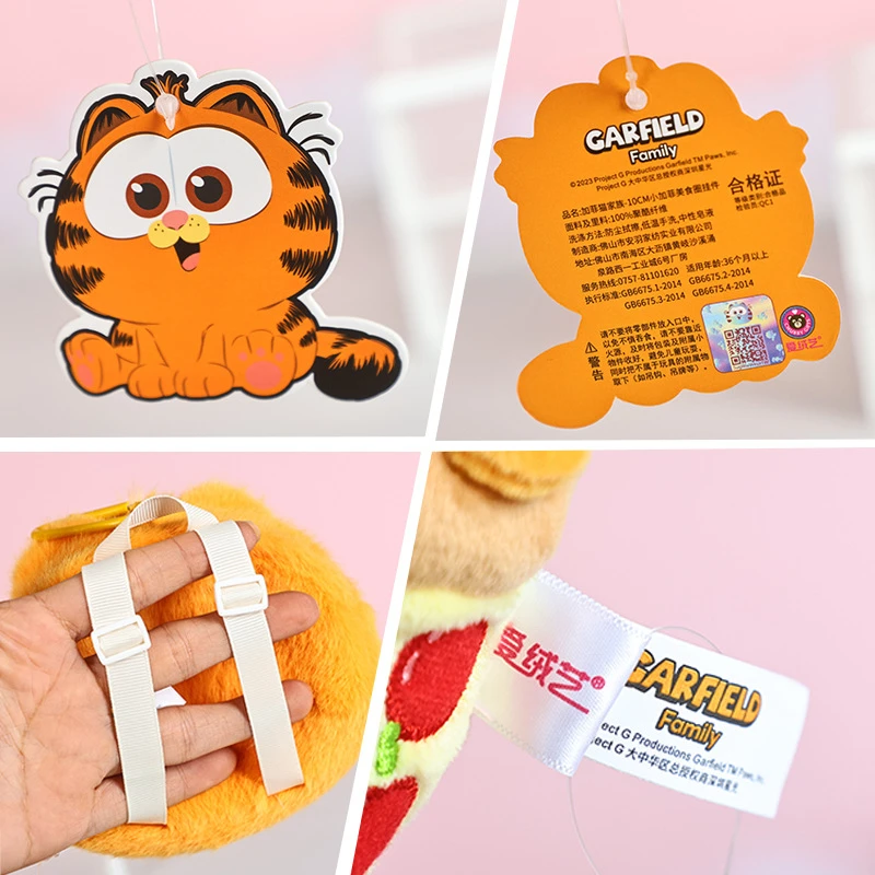 Oryginalna rodzina Garfield Kawaii miękkie pluszowe zabawki brelok śliczny Garfield kot Odie wypchane zwierzę Peluche lalki wisiorek prezenty dla dzieci