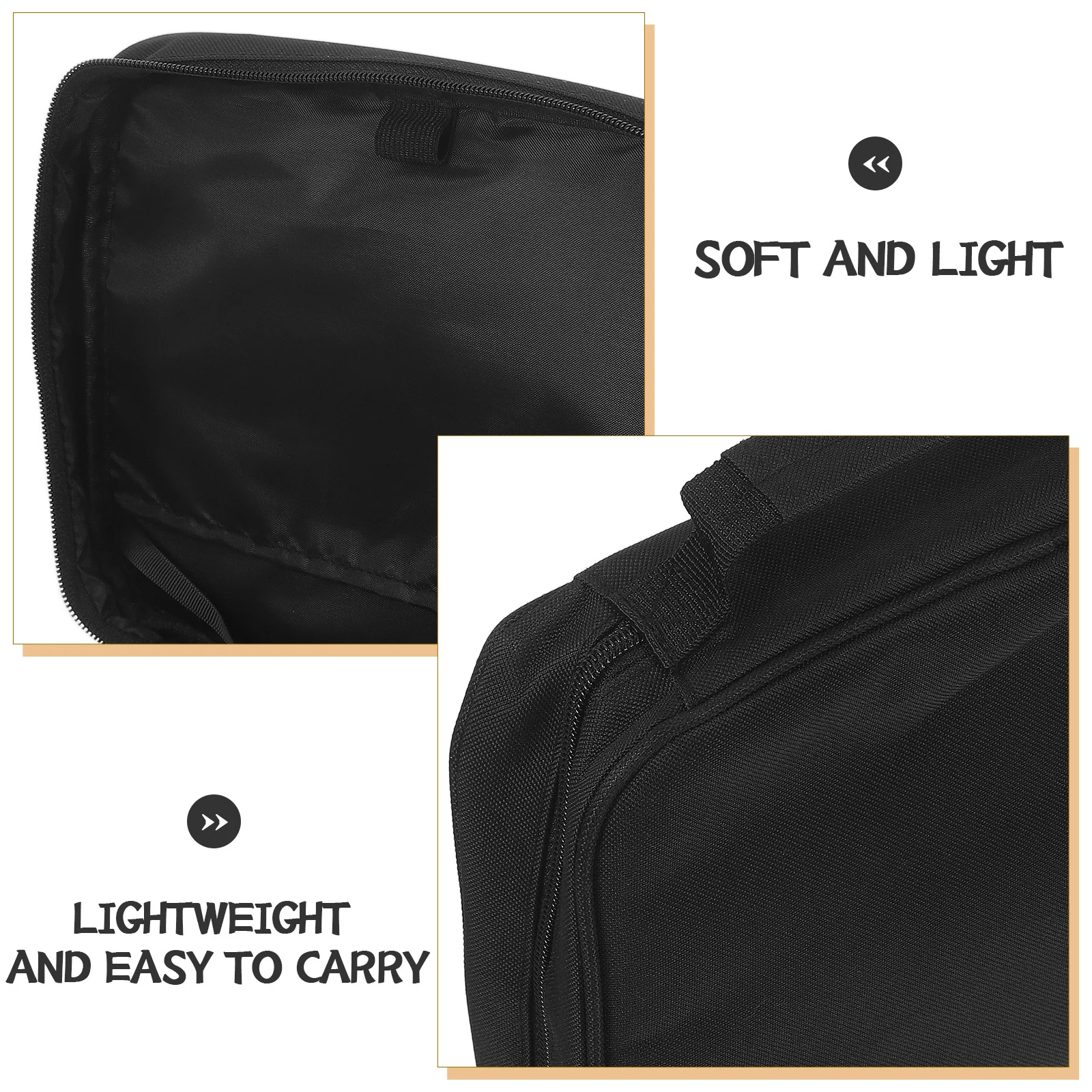 Tas Sampul Alkitab Tahan Air dengan Ritsleting dan Pegangan, Banyak Kantong untuk Penyimpanan dan Pengorganisasian Kitab Suci di Gereja