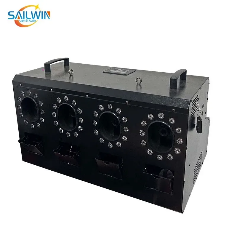 Sailwin Factory RGBW 4-Wheel 3000W Automatic Stage Bubble Machine Smoke Fog Bubble Machine Special Effects