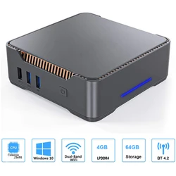 Mini PC AK3V Intel Celeron J3455, Quad Core, LPDDR4, 4GB, 64GB, Windows 10 Pro, escritorio HD, puerto VGA, 1000M, BT4.2, PK GK3V