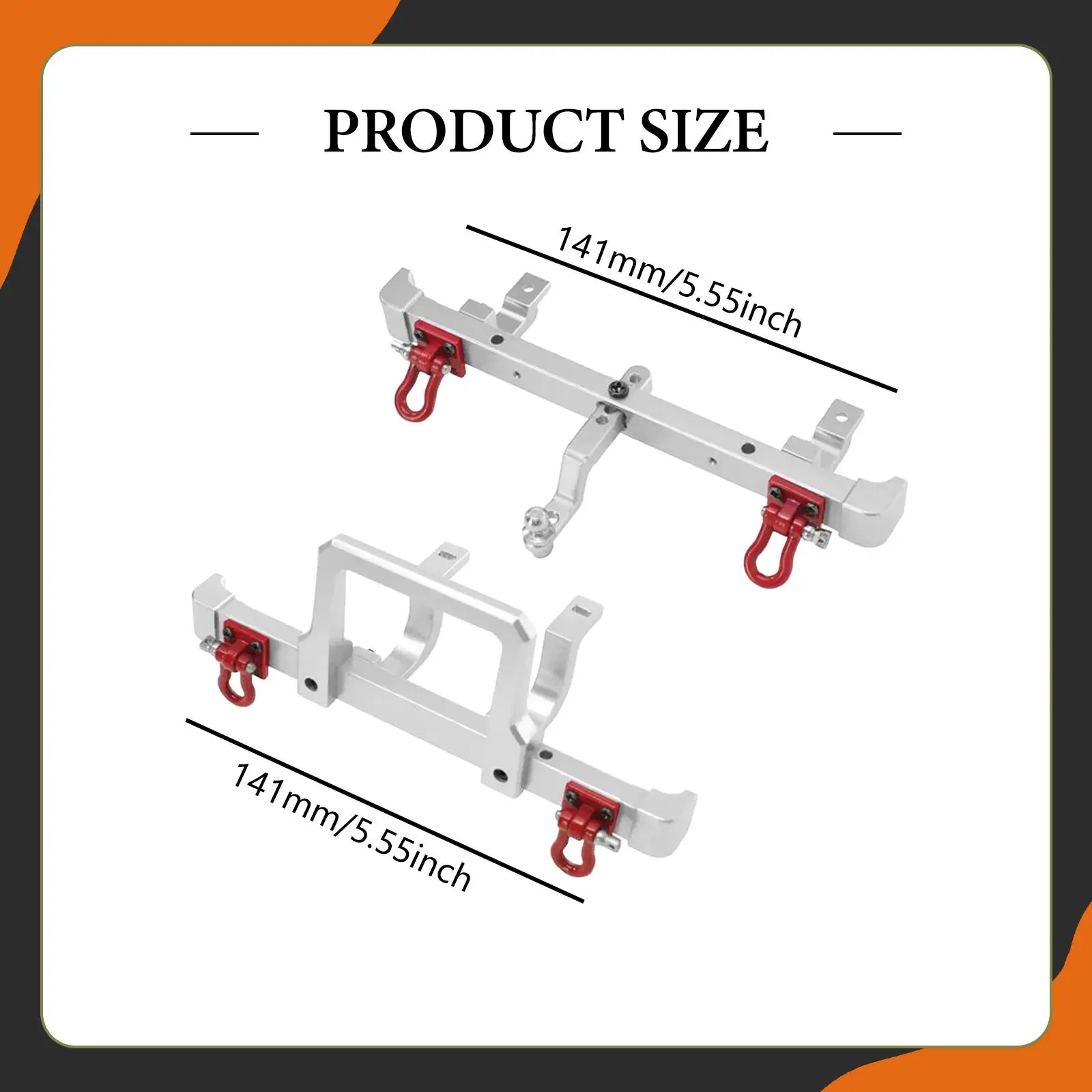 Peças do para-choque traseiro dianteiro do carro 1/12 RC para modificação MN82S MN82T