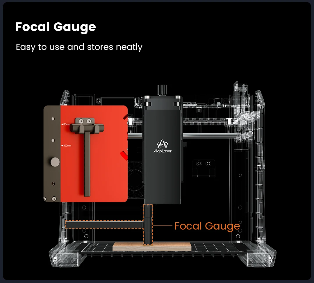 Algolaser Pixi Laser Engraver Machine With Touchscreen Auto Adjust Power/Speed Portable For DIY Gift Making For Metal Glass Plas