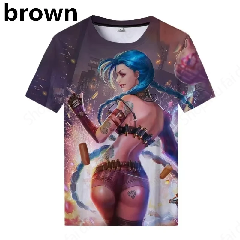 لعبة جديدة جامعة أسطورة غامضة Jinx ثلاثية الأبعاد تي شيرت مطبوع للرجال النساء موضة التي شيرت مضحك أنيمي قصيرة الأكمام بلايز تيز سليم 2025