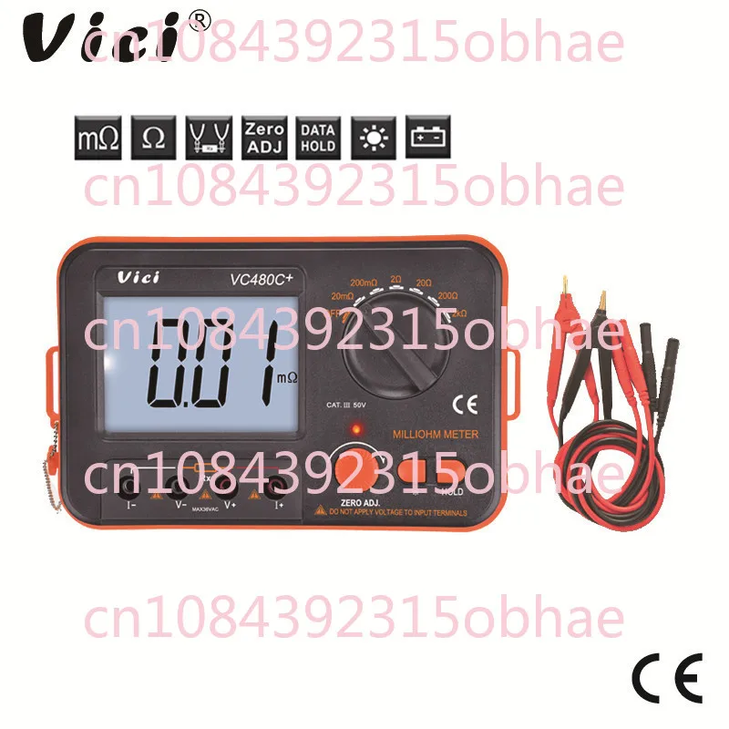 VICI Milliohm Meter VC480C+ High Precision Wide Range DC Low Resistance Tester Digital Ohmmeter