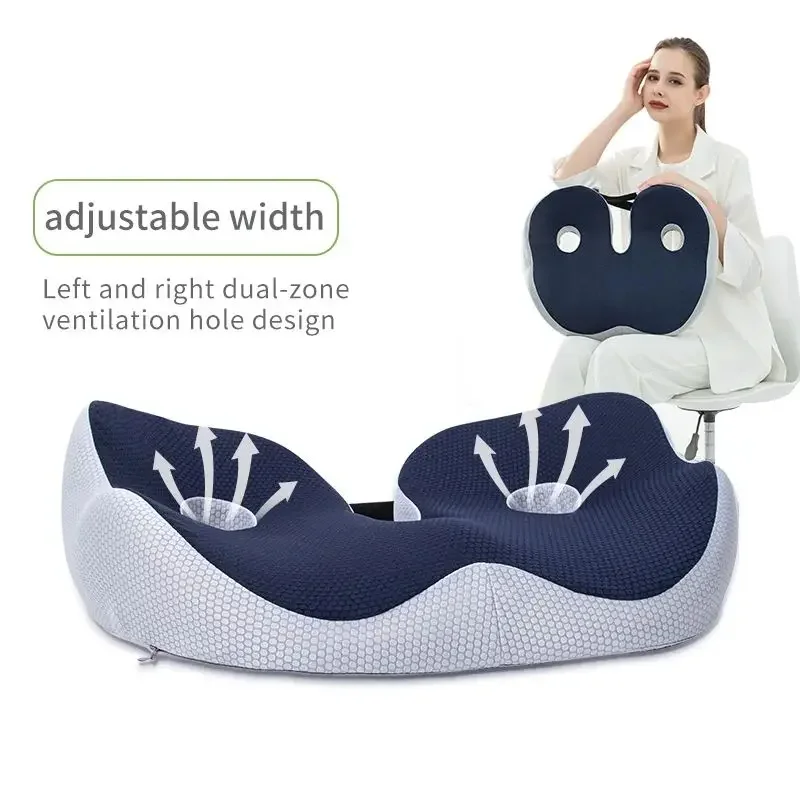 

Memory Sponge Pelvic Correction Pad Comfortable Long Sitting And Fatigue Relief Butt Cushion Breathable Soft Hemorrhoid Cushion