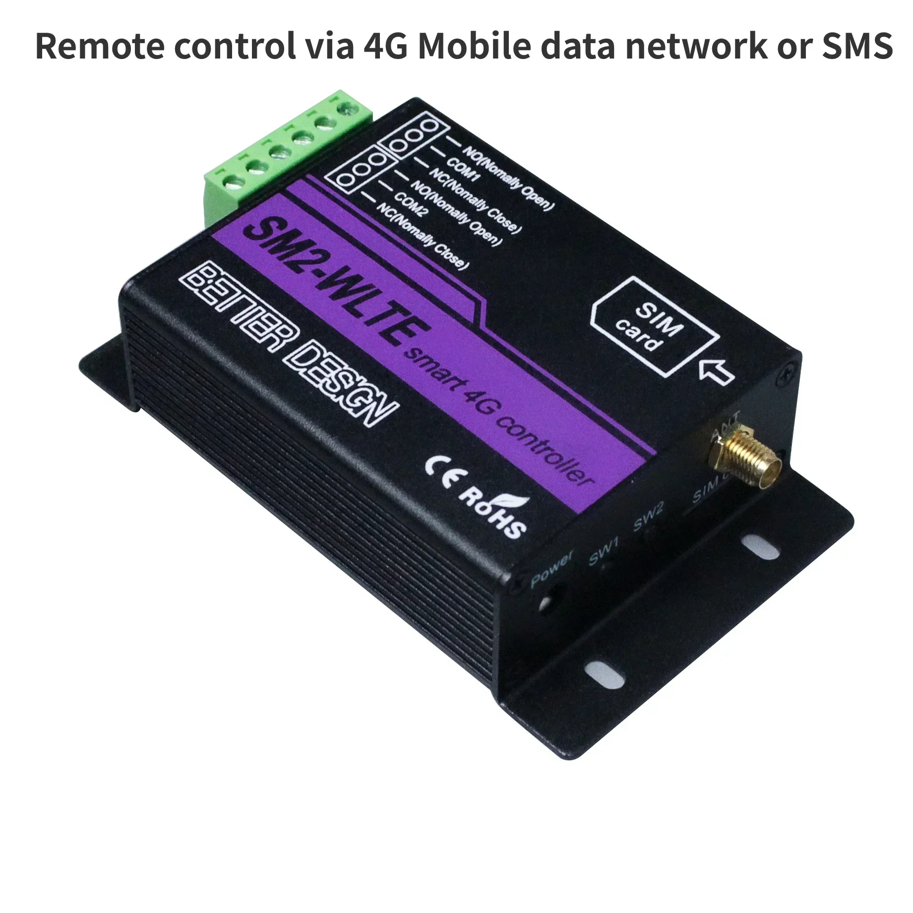 SM2-WLTE 4G Remote Control Socket：GSM SMS Dual-Relay Output for Pump, Light & Lock Automation