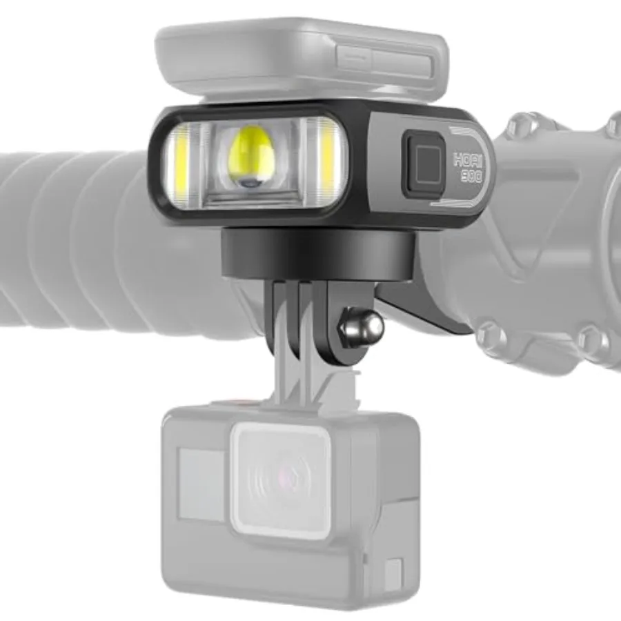 

Dual Mounted Bike Light for Garmin/Wahoo 900 Lumens Super Bright Independent DRL Fast USB-C Charging IPX6 Waterproof Rating Bla