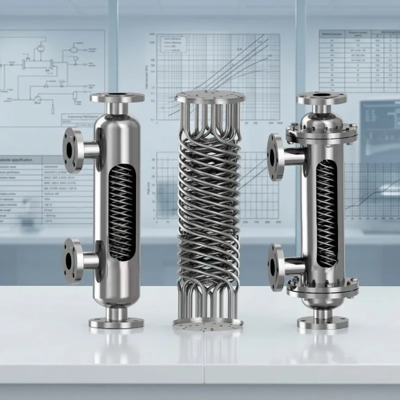 Customized Ss304 Ss316L Tube Heat Exchanger Factory Supply Oil Cooler Water Cooling Condenser