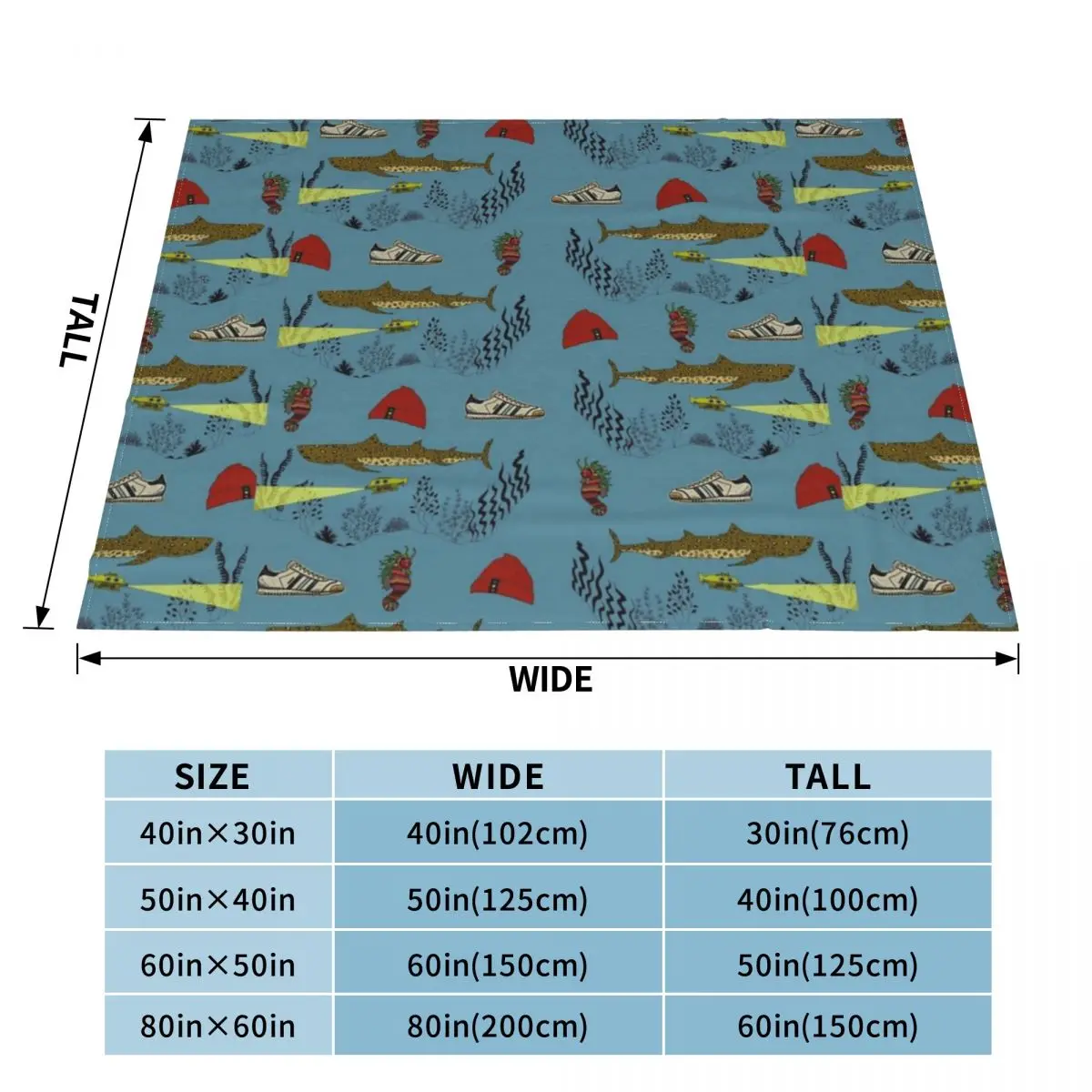 Team Zissou - The Life Aquatic pattern Throw Blanket for winter Vintage Luxury Brand Blankets