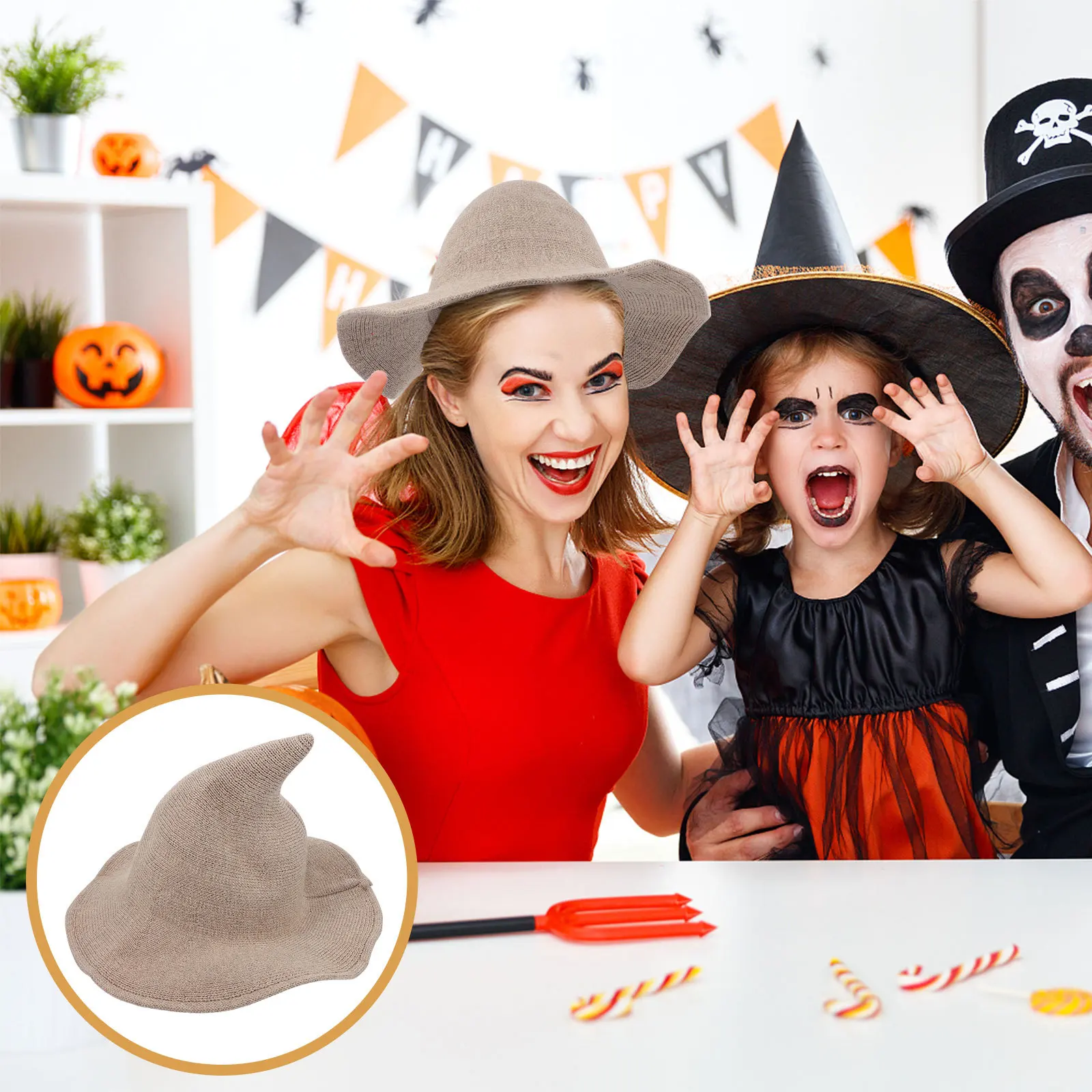 

Wool Hats For Women Men Elastic Warm Party Wedding Halloween Masquerade Sunshade Thick Breathable Cloth Unique Design Outdoor