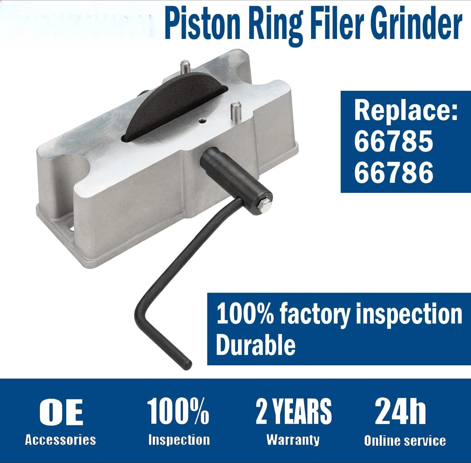 Manual Piston Ring Filer includes 120 Grit Carbide Grinding Wheel Replace 66785