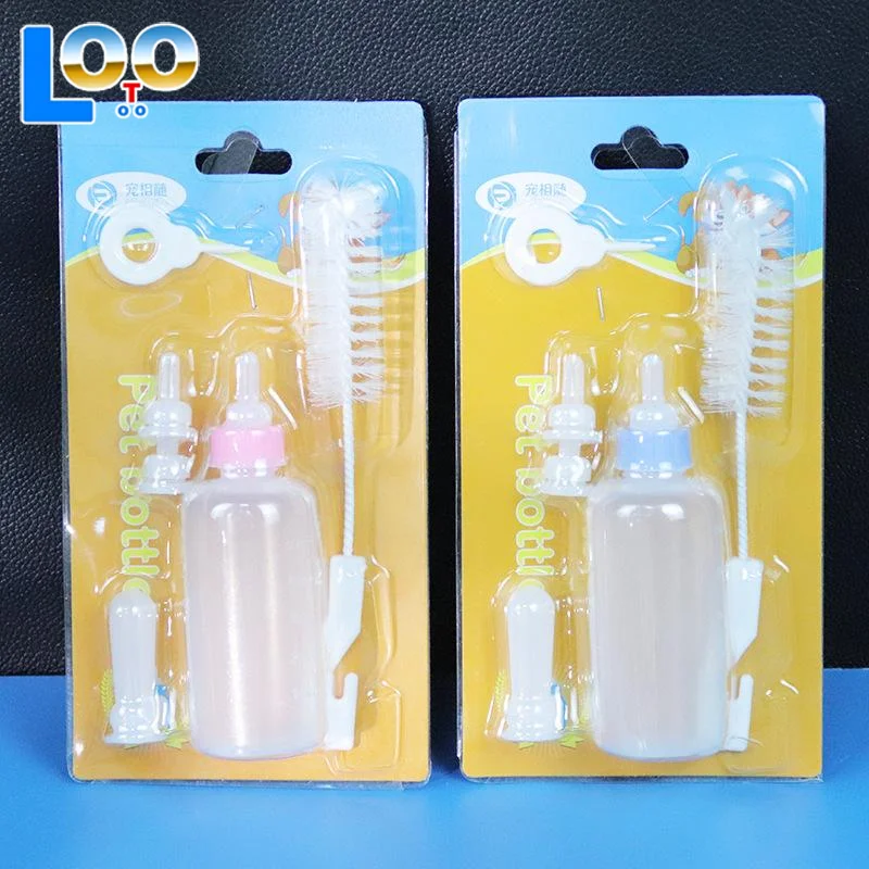 50 مللي مجموعة زجاجات الحيوانات الأليفة الحيوانات الأليفة سيليكون زجاجة الحليب الكلب والقط المحمولة الحيوانات الأليفة سيليكون تغذية موزع مياه لوازم الحيوانات الأليفة متعددة