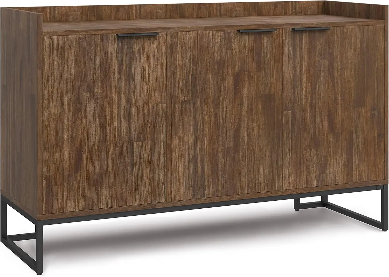 Metal 54 Inch Wide Rectangle Modern Industrial Sideboard Buffet in Rustic Natural