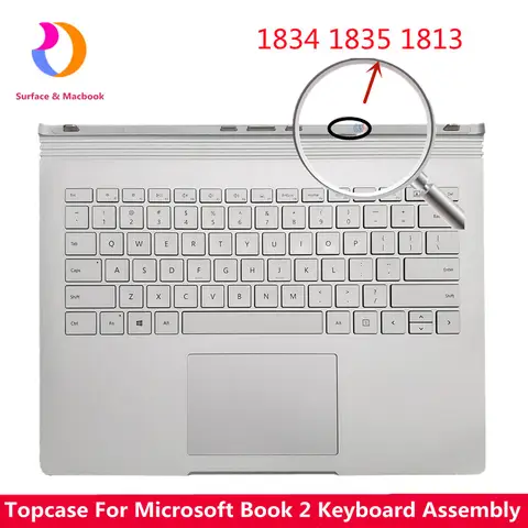 Original Keyboard Full Asssembly for Microsoft Surface Book 2 1834 1835 1813 Topcase 13.5/15'' Us Layout