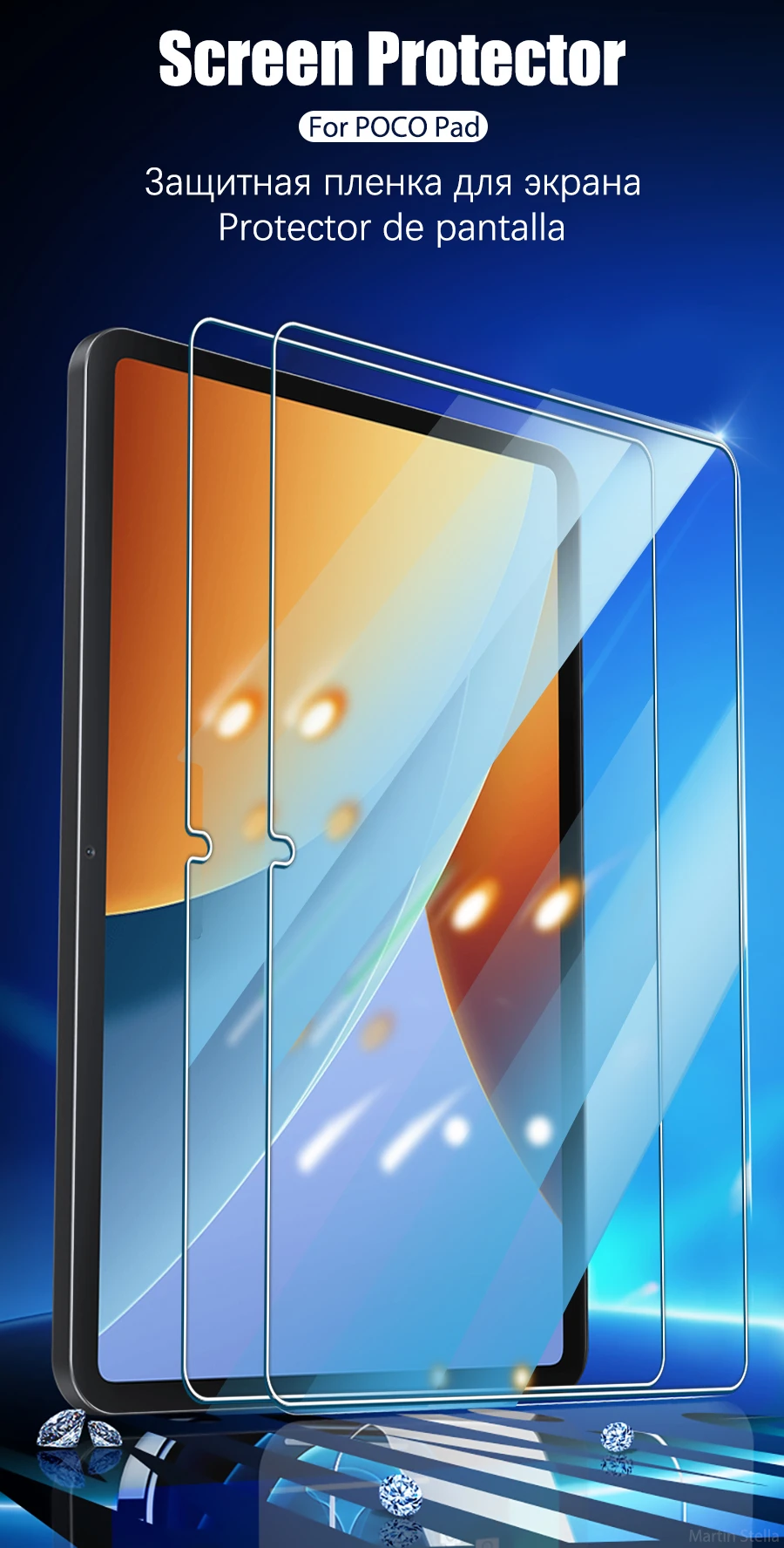2 Stück Gehärtetes Glas Displayschutzfolie für Xiaomi Redmi Pad 2 9.7 11 2026 2025 9H Schutzfilm Zubehör – Detail 3