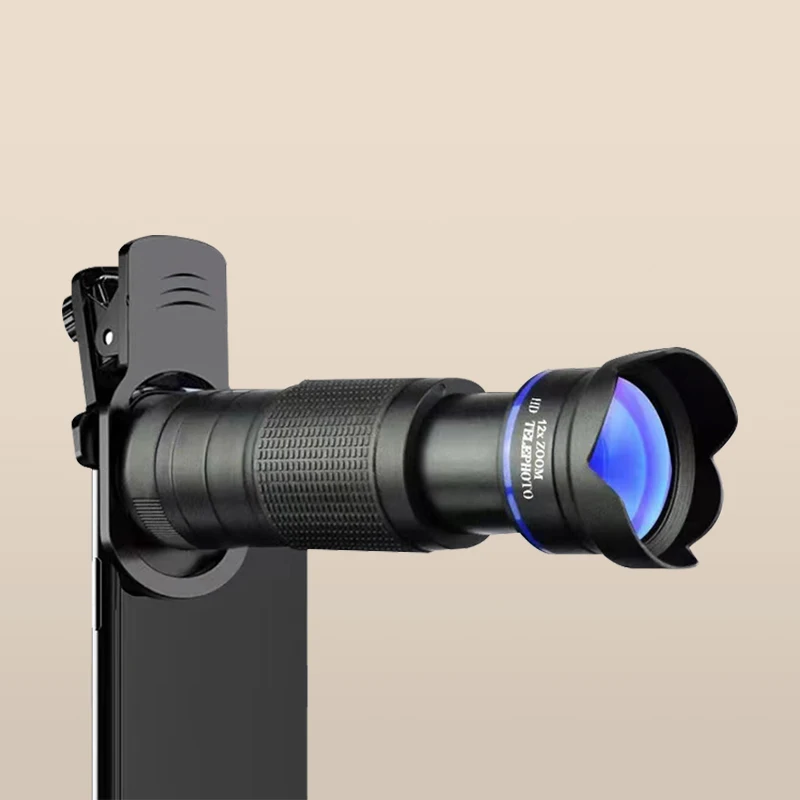 Mobile Phone Telephoto Lens 12X Monocular Telescope Suitable For Most Smartphones For Phone Photography Watching Competition