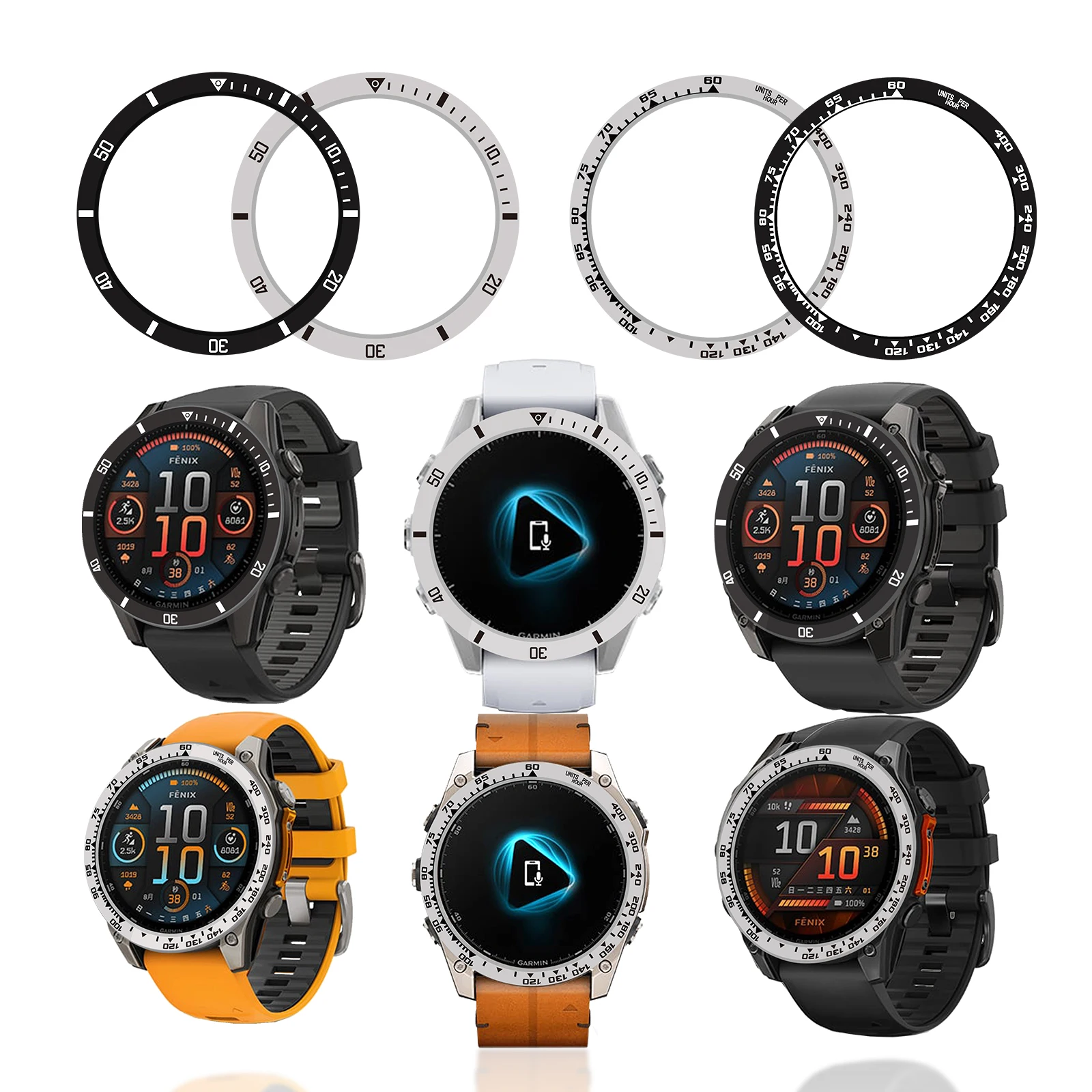 Stainless Steel Watch bezel For Garmin Fenix8 43 47 51MM AMOLED Colorful version Anti Scratch Metal Cover Replacement Protective