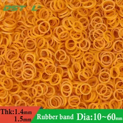 Yellow Elastic Rubber Bands for Bundle Money Diameter 10mm~60mm Latex Cowhide Band High Elasticity Round Binding Daily Storage