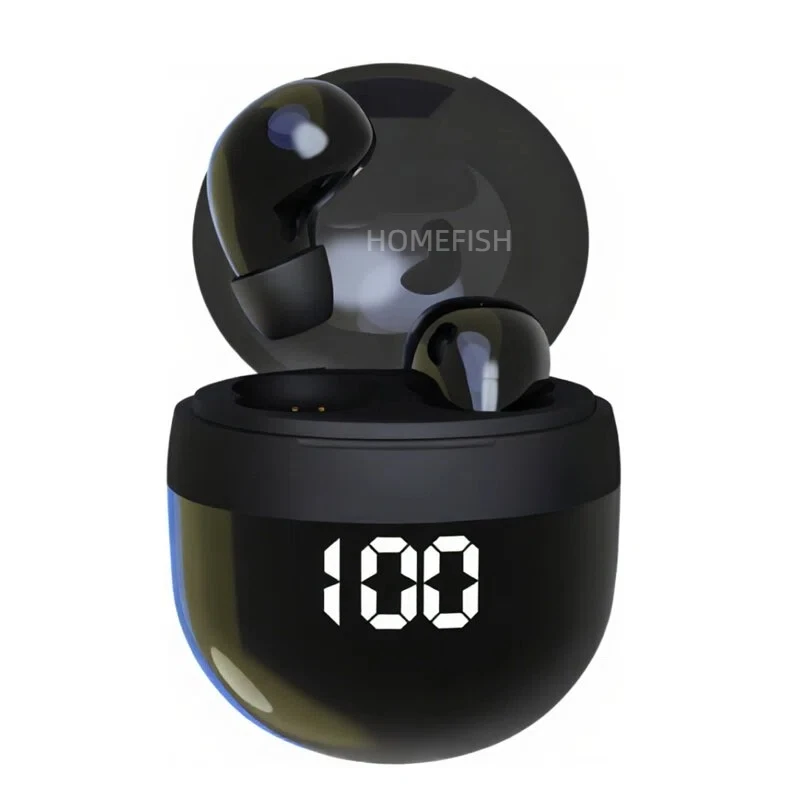 HOMEFISH SK18 Mini Sleep Draadloze Oordopjes, Bluetooth 5.3, Onzichtbaar In-Ear, Digitaal Display, Geluidsdemping voor Zijslapers