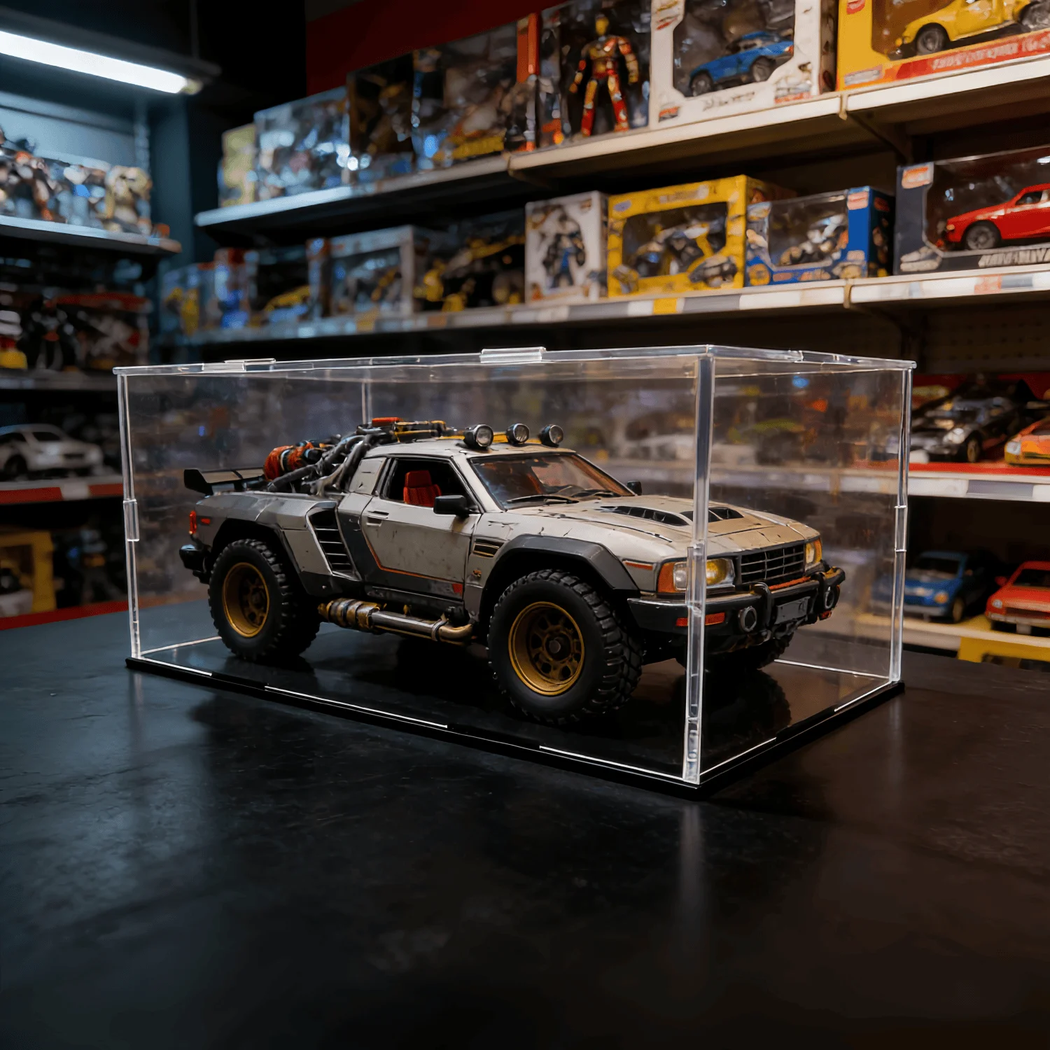 Highly Transparent Acrylic Display Box Toy Car Doll Jewelry Cosmetics Collection And Storage Dust-Proof Tabletop Display Box