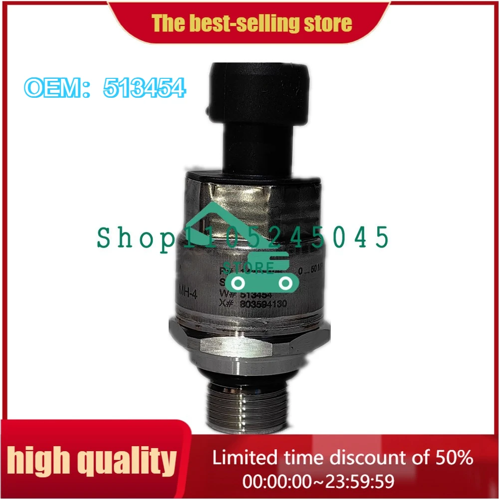 

513454/513456/14365507 For PC3000 SWE Oil Pressure Sensor XCMG XE60/75/135/155/200 High Pressure Sensor Excavator Parts