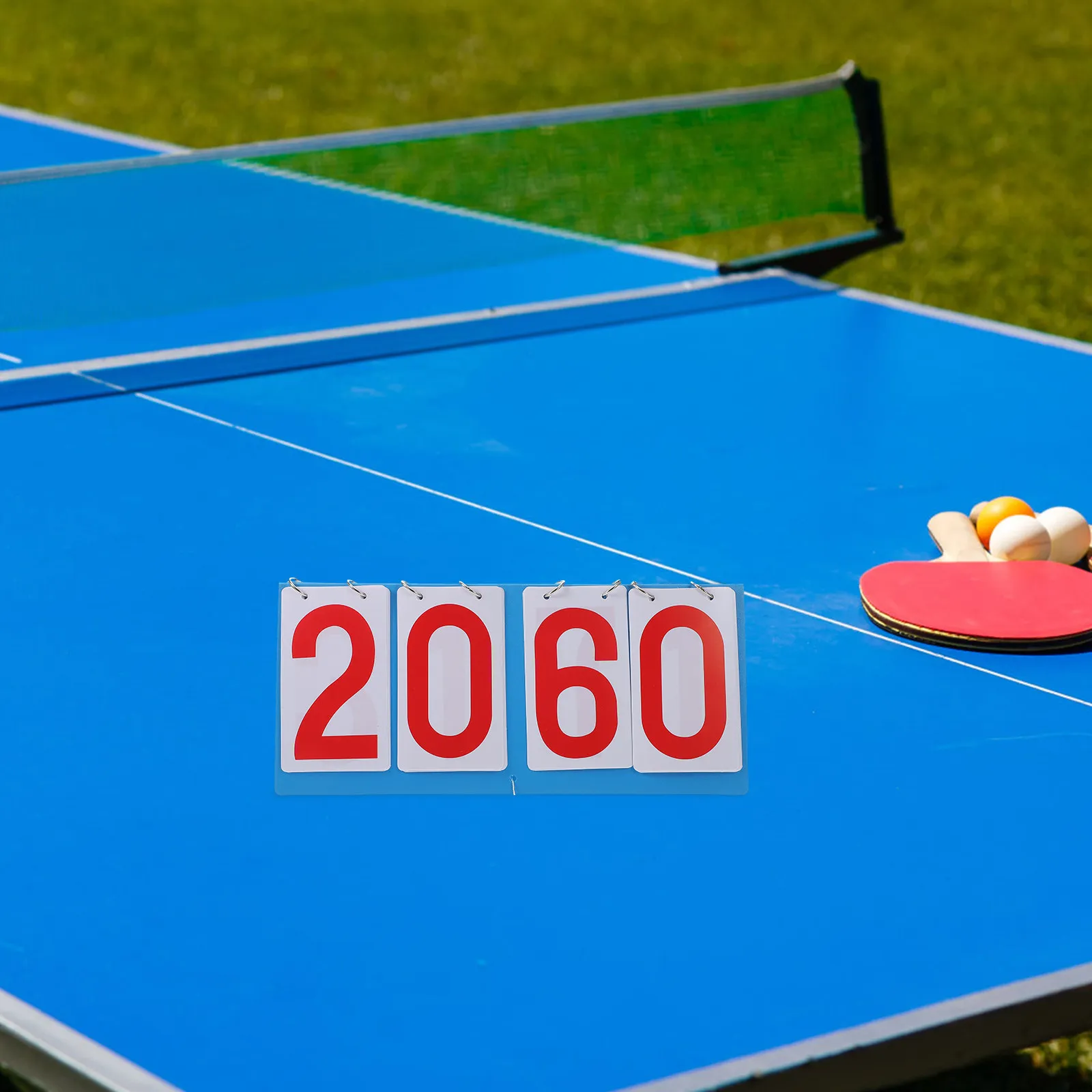 

4-Digit Scoreboard Reusable Portable Sports Score Keeper Professional Competition Score Recorder Convenient Basketball Tennis