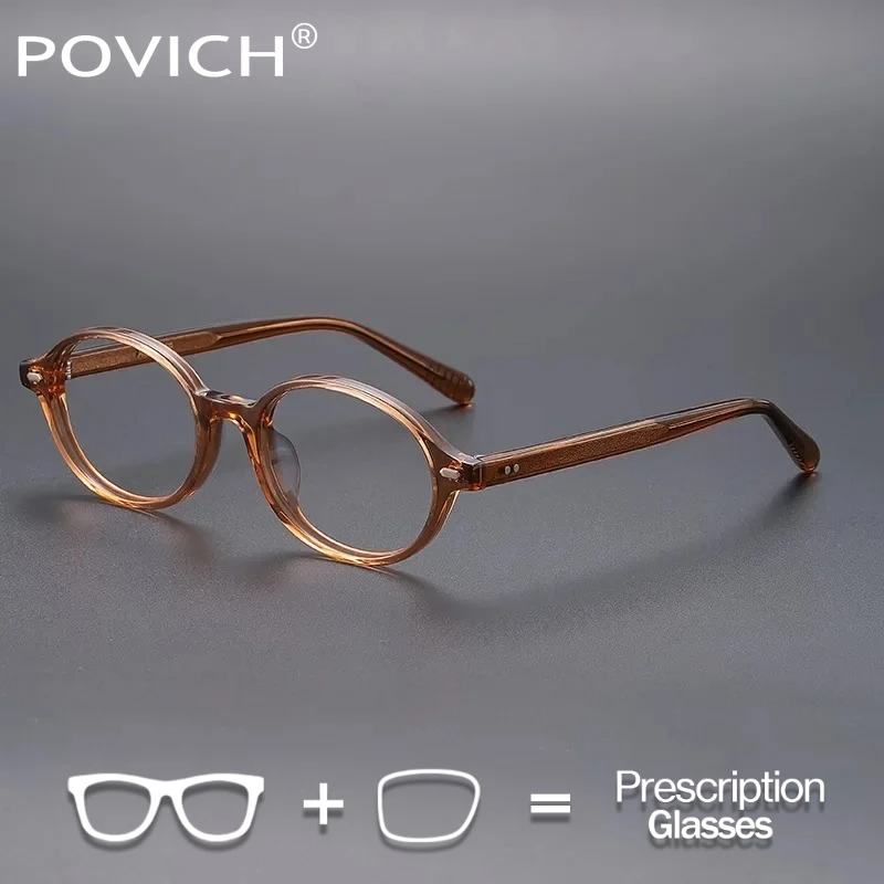 

Oval small Acetate Prescription Bifocal Eyeglasses Men Doctor With Progressive Glasses Optical Multifocal Photochromic Eyewear