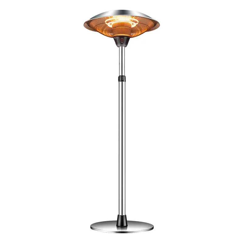 AC110-240V Electric Patio Outdoor Heater  Free Standing IP44 Waterproof Heater Patio Heater electric warmer 74cm diameter silver