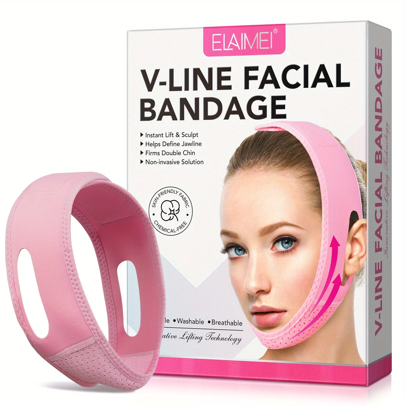 Wiederverwendbare V-Line Maske Gesichtsstraffungsband Doppelkinn-Reduzierer Kinn-Lifting-Maske Gesichtsstraffungsgürtel V-förmige Lifting-Gesichtsmaske
