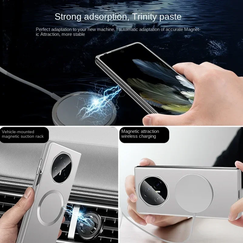 حافظة لهاتف Magsafe رفيعة للغاية ورفيعة للغاية لهاتف Honor Magic V5 Vs3 Magic Vs2 V2 حافظة شاحن لاسلكي مغناطيسي غطاء حماية