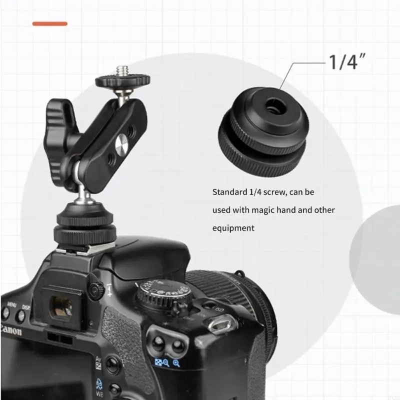 HX5C من السهل حمل محول الأحذية الباردة مع قاعدة تحويل اتصال 1/4 بوصة لـ DSLR ، يعزز موضوع 1/4inch طلقاتك
