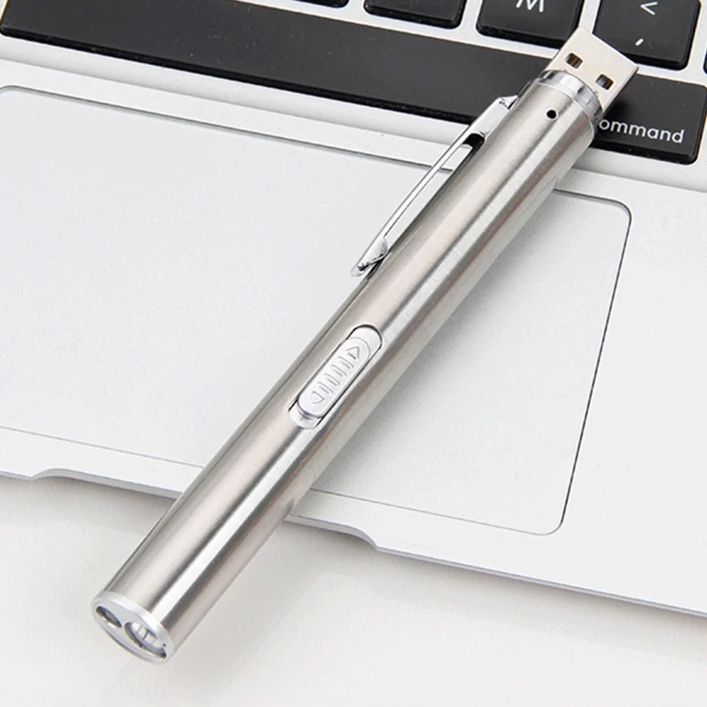 

2 Pcs Doctor Pupil Pen Flashlight Examination Lamp Medical Metal Shaped LED Nurse