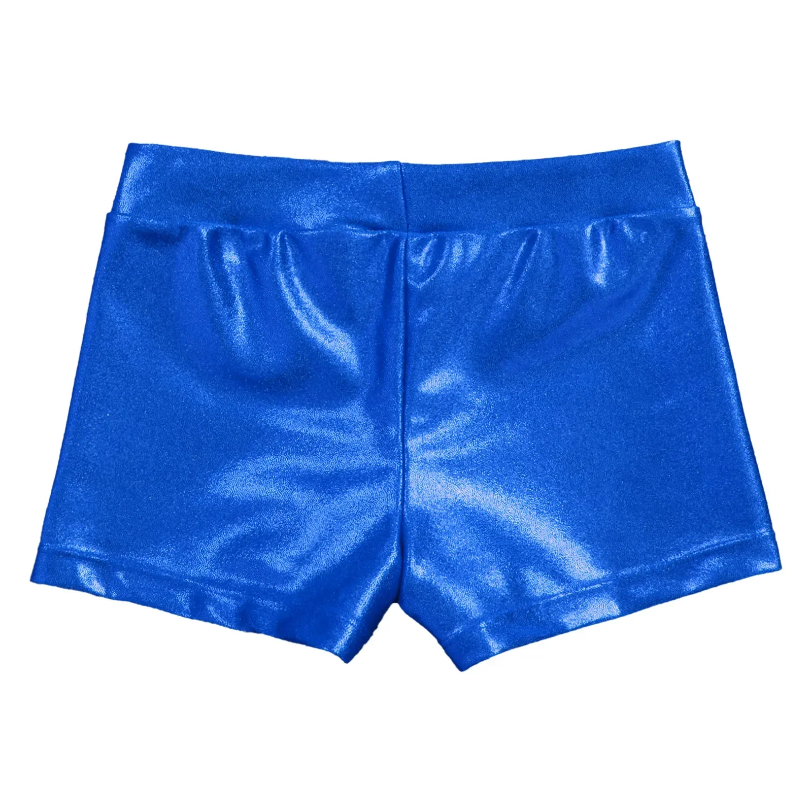 Kinder Meisjes Glanzende Metallic Balletshorts Elastische Tailleband Gym Workout Sport Dance Shorts Bottoms Voor Balletles Yoga Fitness