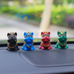 Trendy Resin Bully Dog Car Interior Decoration Ornaments For Auto Center Console Decoration Gadgets Car Interior Accessories