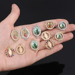 10/ Religious Virgin of Guadalupe Gold Plated Christ Apostle St. Jude Connector Making Accessories