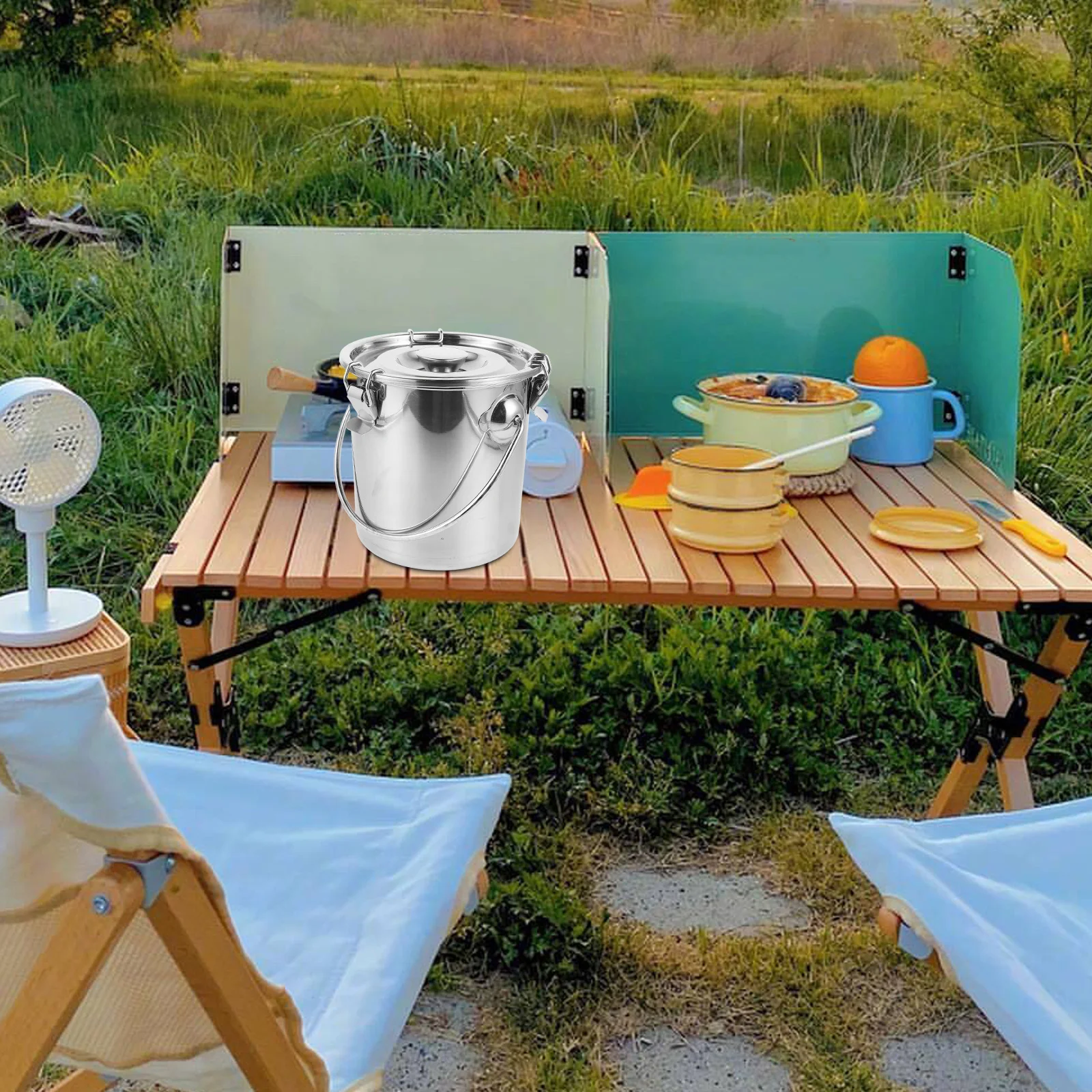 Stainless Steel Sealed Bucket Airtight Food Storage Container For Coffee Beans Sugar Rice Flour Large Decorative Canister